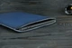 Кожаный чехол для MacBook Дизайн №1 с войлоком, натуральная кожа итальянский Краст, цвет Синий - изображение 2