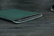 Кожаный чехол для MacBook Дизайн №1 с войлоком, натуральная кожа итальянский Краст, цвет Зеленый - изображение 2