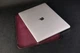 Кожаный чехол для MacBook Дизайн №1, натуральная кожа итальянский Краст, цвет Бордо - изображение 3
