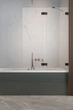 Стеклянная шторка для ванны RADAWAY Essenza Pro Black PND II 100 10102100-54-01R правая - изображение 1