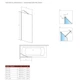 Стеклянная шторка для ванны RADAWAY Modo New Black PNJ Frame 70 см стекло прозрачное 10006070-54-56 - изображение 2
