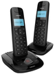 Стаціонарний бездротовий телефон Logicom Lola 255T Duo Noir Dect 2 трубки - зображення 1
