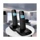 Стаціонарний бездротовий телефон Logicom Lola 255T Duo Noir Dect 2 трубки - зображення 3