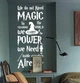Вінілова наклейка Цитата Дж.Роулінг (Гаррі Поттер магія чари we do not need magic) глянець 620х1500 мм - зображення 1