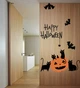 Наклейки на Хэллоуин на стену Черные коты на тыкве (украшения на хэллоуин декор стен окон) глянцевая - изображение 2