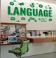 Виниловая наклейка Language (наклейка для декора кабинета английского языка школа НУШ) матовая 1200х650 мм - изображение 1