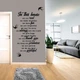 Вінілові наклейки In this house 2 з птахами (текстова наклейка мотиватор У нашому будинку) матова 970х1630 мм - зображення 3
