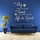 Вінілова наклейка англійською Life is good (Життя прекрасне інтер'єрні стікери) глянсова 710х690мм - зображення 1