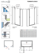 Душові двері RADAWAY Torrenta DWJS 180 см права 1320812-01-01R+1320470-01-01 - зображення 2