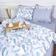 Комплект постельного белья MirSon Satin print Elit Azure Jay 143х210 (2200005611654) - изображение 13