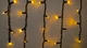 Гирлянда ICICLE 7 Вт желтая, провод черный 75 LED бахрома 2x0,7м IP44 для улицы - изображение 1