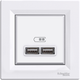 Розетка USB 2,1A Белая Asfora Schneider Electric, EPH2700221 - изображение 2