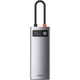 USB HUB Type-C Порт-репликатор BASEUS Metal Gleam Series 6-in-1 Multifunctional Docking Station Space Gray (CAHUB-CW0G) - изображение 3