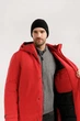 Довгий чоловічий пуховик Finn Flare W19-42008-300 червоний 2XL - зображення 4