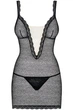 Сорочка кружевная Obsessive 811-CHE-1 chemise Черная S/M (31612) - изображение 3