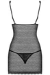 Сорочка кружевная Obsessive 811-CHE-1 chemise Черная S/M (31612) - изображение 4