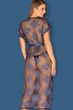 Кружевной длинный пеньюар Obsessive Flowlace peignoir Синий S/M (48933) - изображение 6