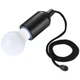 Декоративный светильник светодиодная лампочка на шнурке от батареек UKC Led lamp 15418 черный - изображение 1