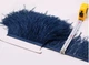 Перья страуса на ленте KV Feathers 10-15 см, синие, 1 м PS001 - изображение 1