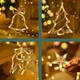 Гирлянда-бахрома штора Рождественские фигурки 12 нитей 120LED 3м*1м на батарейках+USB теплый белый 1000-XR-9-G-USB - изображение 7