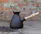 Турка для кофе Americano Brown керамика 600 мл + ложка с длинной ручкой и рассекатель (684) - изображение 1