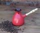Турка для кофе Americano Red керамика 600 мл + ложка с длинной ручкой и рассекатель (683) - изображение 5