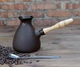 Турка для кофе Americano Brown керамика 600 мл + ложка с длинной ручкой и рассекатель (684) - изображение 5