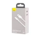 Кабель Baseus Simple Wisdom Data cabel Kit USB Type-C 5A (2 шт.) 1.5m (TZCATZJ-02) White - зображення 6