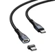 Кабель Baseus Zinc Magnetic Safe Fast Charging Data cabel Type-C to Type-C 100W 1.5m (CATXC-Q01) Black - зображення 3