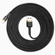 Кабель Baseus cafule cabel USB для iP 2A 3m (CALKLF-RV1) Gold+Black - зображення 5
