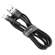 Кабель Baseus cafule cabel USB для iP 2A 3m (CALKLF-RG1) Gray+Black - зображення 1