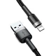 Кабель Baseus cafule cabel USB For lightning 2.4A 1M (CALKLF-BG1) Gray+Black - изображение 2