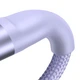 Кабель Baseus Flash Series Ⅱ One-for-three Fast Charging cabel Type-C для M+L+C 100W 1.5m (CASS030205) Purple - зображення 3