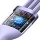 Кабель Baseus Flash Series Ⅱ One-for-three Fast Charging cabel Type-C для M+L+C 100W 1.5m (CASS030205) Purple - зображення 4