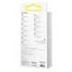 Кабель Baseus Flash Series Ⅱ One-for-three Fast Charging cabel Type-C для M+L+C 100W 1.5m (CASS030205) Purple - зображення 8