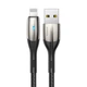 Кабель Baseus Horizontal Data cabelUSB For iP 2.4A 0.5m (CALSP-A01) Black - зображення 2