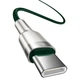 Кабель Baseus Cafule Series Metal Data cabel Type-C to Type-C 100W 1m (CATJK-C06) Green - изображение 4