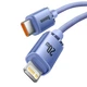 Кабель Baseus Crystal Shine Series Fast Charging Data cabel Type-C to iP 20W 2m (CAJY000305) Purple - изображение 2