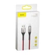 Кабель Baseus Horizontal Data cabelUSB For iP 2.4A 0.5m (CALSP-A09) Red - зображення 6