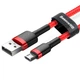 Кабель Baseus cafule cabel USB For Micro 2A 3m (CAMKLF-H09) Red+Black - зображення 2