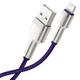 Кабель Baseus Cafule Series Metal Data cabel USB to IP 2.4A 2m (CALJK-B05) Purple - изображение 3