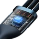 Кабель Baseus Flash Series Ⅱ One-for-three Fast Charging cabel Type-C to M+L+C 100W 1.5m (CASS030203) Blue - изображение 4