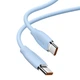 Кабель Baseus Jelly Liquid Silica Gel Fast Charging Data cabel Type-C to Type-C 100W 2m (CAGD030103) Blue - зображення 2