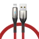 Кабель Baseus Horizontal Data cabelUSB For iP 2.4A 0.5m (CALSP-A09) Red - зображення 1