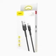 Кабель Baseus cafule cabel USB For lightning 2.4A 1M (CALKLF-BG1) Gray+Black - изображение 6