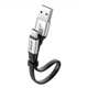 Кабель Baseus Nimble Type-C Portable cabel 23CM (CATMBJ-0S) Silver - зображення 1