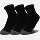 Набор мужских носков высоких Under Armour UA Heatgear Quarter 1353262-001 XL 3 пары Черный (192811956956) - изображение 1