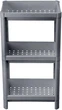 Етажерка 3-х ярусна MVM FH-22/3 GRAY пластикова Біла (FH-22/3 GRAY) - изображение 1