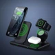 Беспроводная зарядка Qi 4 в 1 VHG IN-WC-257 Wireless 15W I Док-станция для iPhone + iWatch + Airpods + Pencil Black - зображення 2