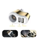 Автомобільний зарядний пристрій 2 USB, 2.1A + авто розгалуження Gold/White - XOKO CC-303 - изображение 4